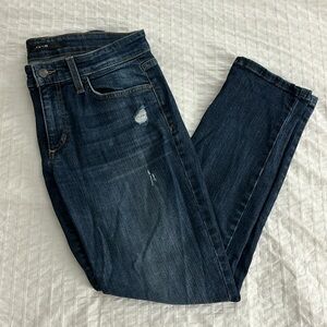 Joe’s Jeans Dark Denim Straight Ankle Jeans (Distressed)